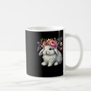 Taza De Café Bungalow De Pascua Con Flor Floral Chicas Cuestos