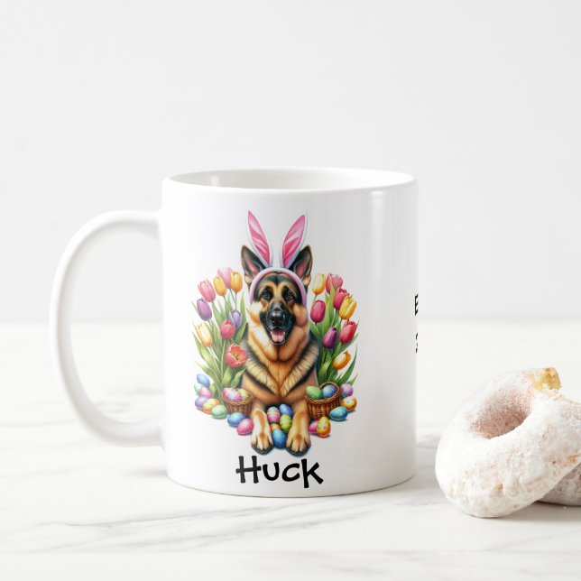 Taza De Café Bunny alemán de pascua (Con donut)