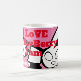 Taza De Café Bunny ama la fresa Jam Gel Mouse