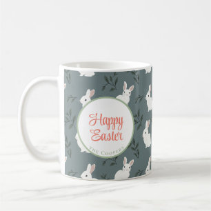 Taza De Café Bunny and Eggs Floral
