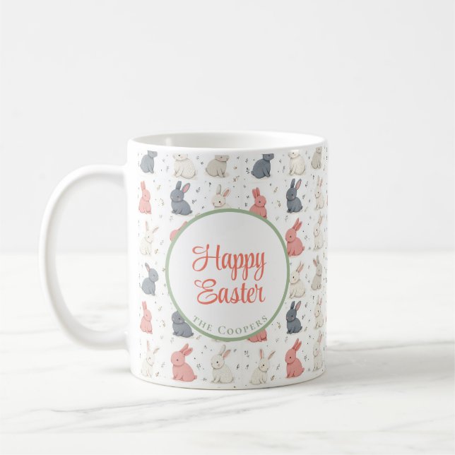 Taza De Café Bunny and Eggs Floral (Izquierda)