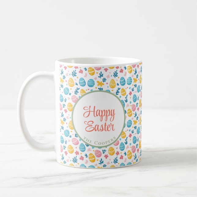 Taza De Café Bunny and Eggs Floral (Izquierda)