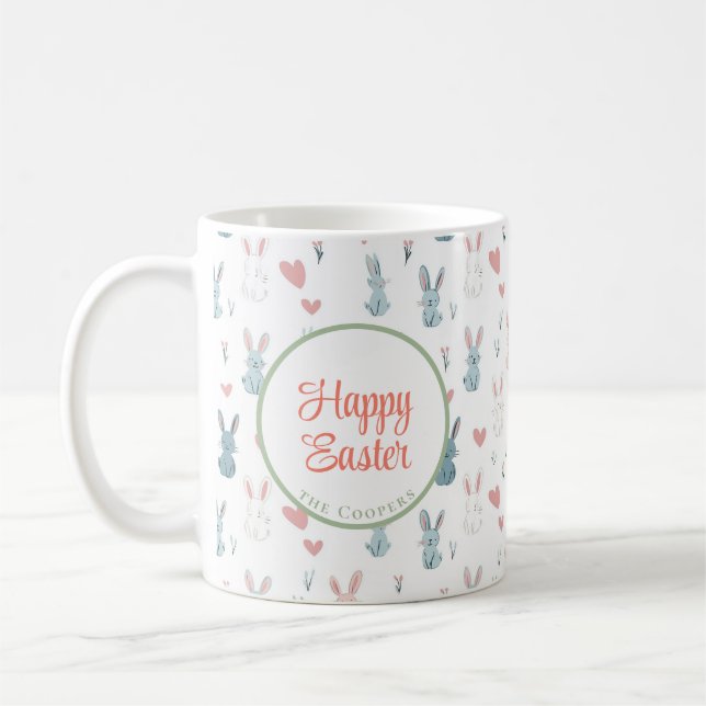 Taza De Café Bunny and Eggs Floral (Izquierda)