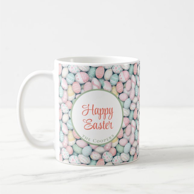 Taza De Café Bunny and Eggs Floral (Izquierda)