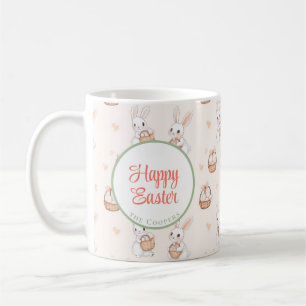 Taza De Café Bunny and Eggs Floral