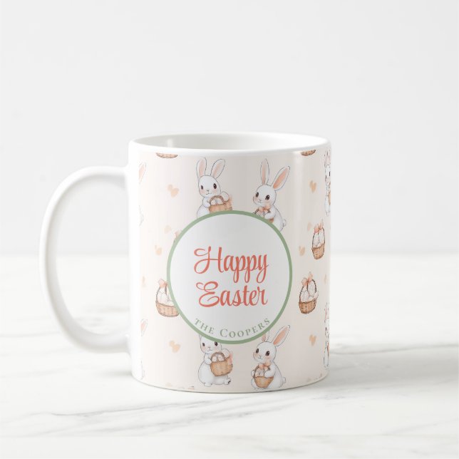 Taza De Café Bunny and Eggs Floral (Izquierda)