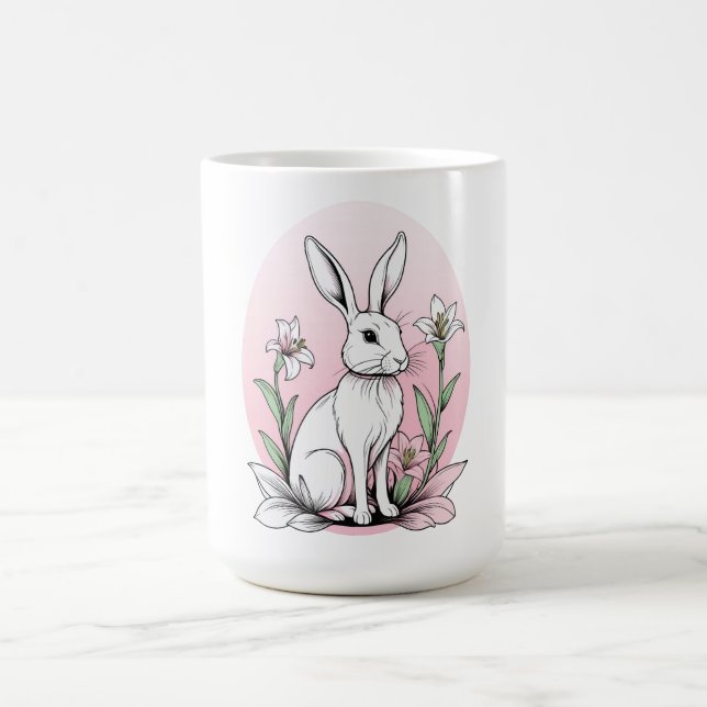 Taza De Café Bunny and Lilies (Centro)