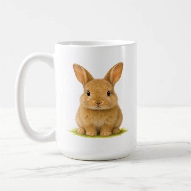 Taza De Café Bunny bebé en la hierba (Izquierda)