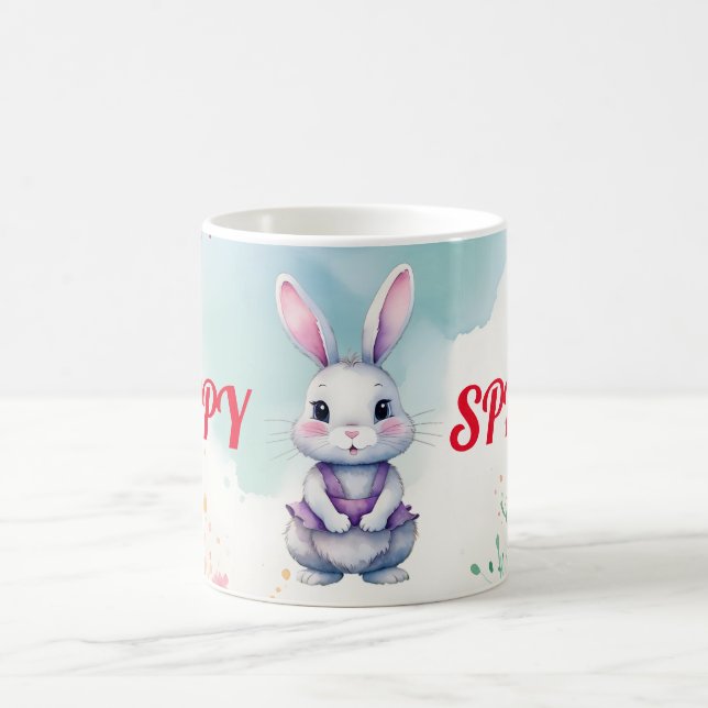 Taza De Café Bunny bebé en primavera (Centro)