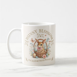 Taza De Café Bunny Blossom Easter Rabbit in Floral Basket