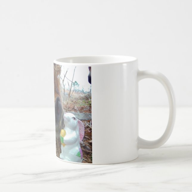 Taza De Café Bunny de Pascua y caballo marrón (Derecha)