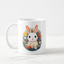Taza De Café Bunny de primavera colorido