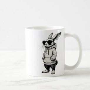 Taza De Café Bunny Face Con Sungles Easter Day Para Hombres Ki
