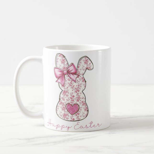 Taza De Café Bunny Floral Easter (Izquierda)