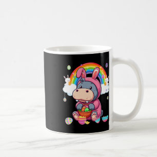 Taza De Café Bunny Hippo Caza de Pascua Huevos Cesta Colorida R