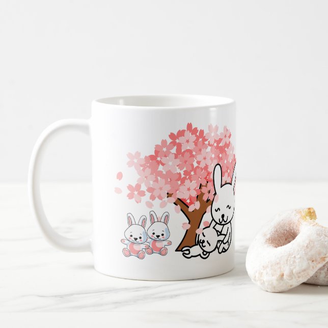 Taza De Café Bunny Lover Mug, Bunnies Mug, Bunnies Gift (Con donut)