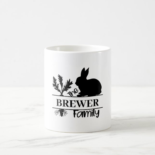 Taza De Café Bunny Monogram Classic Mug (Centro)