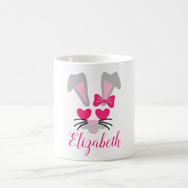 Taza De Café Bunny Mug de Pascua Personalizada (Centro)