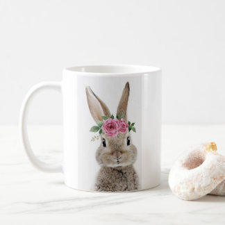 Taza De Café Bunny Mug Flower Crown