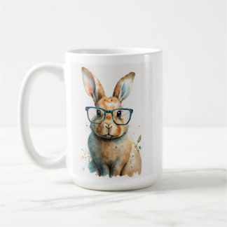 Taza De Café Bunny with Glasses Coffee Mug