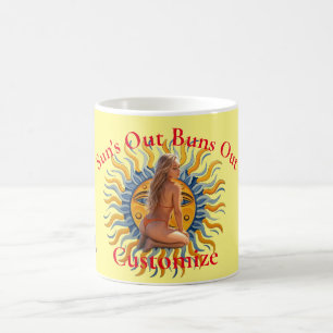 Taza De Café Buns Out Bikini Beach Chica Thunder_Cove