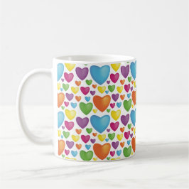 Taza De Café Bunte Herzen