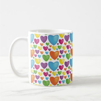 Taza De Café Bunte Herzen