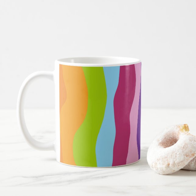 Taza De Café Bunte Wellen (Con donut)