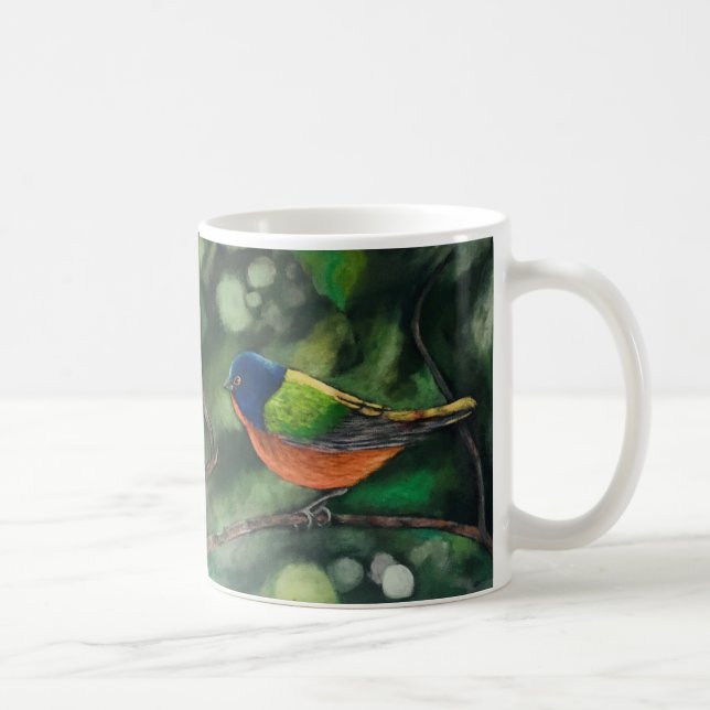 Taza De Café Bunting pintado (Derecha)