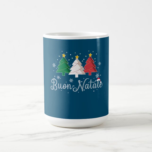 Taza De Café Buon Natale Árbol italiano de Navidad (Centro)