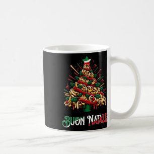 Taza De Café Buon natale pasta italiana navidad árbol de navida