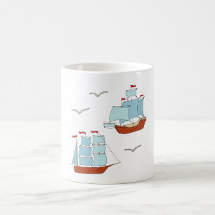 Taza De Café Buques de vela románticos Coffee Mug