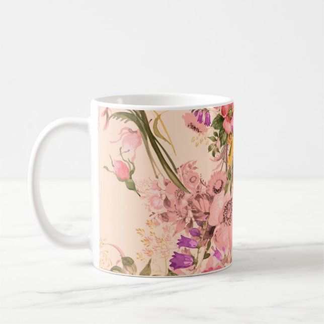 Taza De Café Buquets de estilo rococó sin foco. Hermosa bouque (Izquierda)