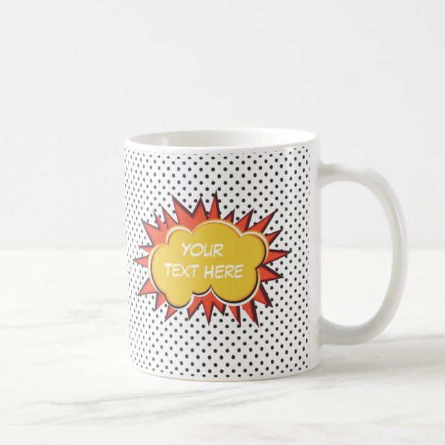 Taza De Café Burbuja de texto de Personalizado de explosión de  (Derecha)