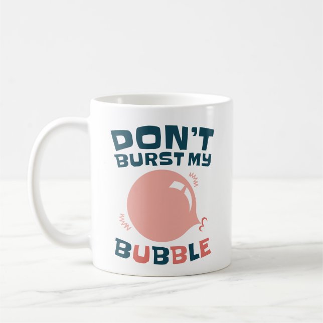 Taza De Café Burbuja divertida, burbuja, burbuja, burbuja. (Izquierda)