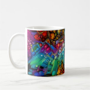 Taza De Café Burbuja psicodélica explota dias abstractas