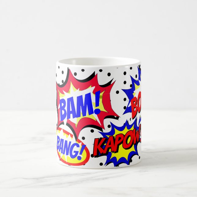 Taza De Café Burbujas de diálogo personalizadas de cómic con pu (Centro)
