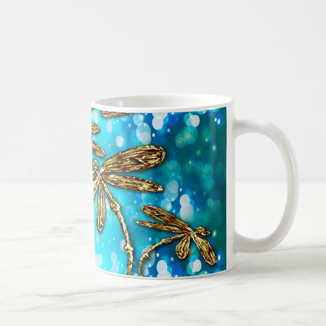 Taza De Café Burbujas de vuelo de Dragonfly (Derecha)