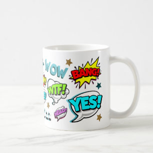 Taza De Café Burbujas del discurso de historietas
