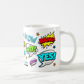 Taza De Café Burbujas del discurso de historietas