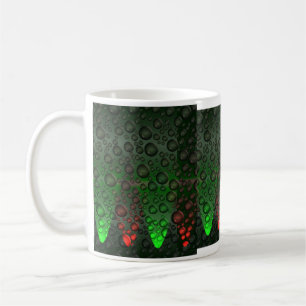 Taza De Café Burbujas en ascenso Green/Red Mug