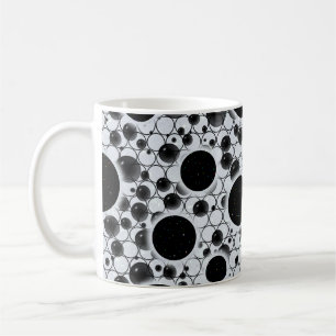 Taza De Café Burbujas Espaciales - Brillo Blanco