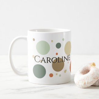 Taza De Café Burbujas Rústicas Personalizadas Agrega Tu Nombre