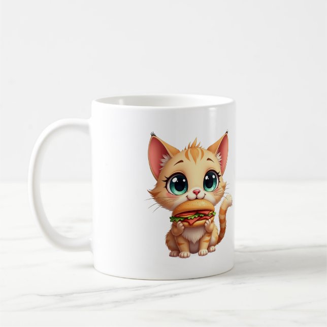 Taza De Café Burger Meows & Cuddles (Izquierda)