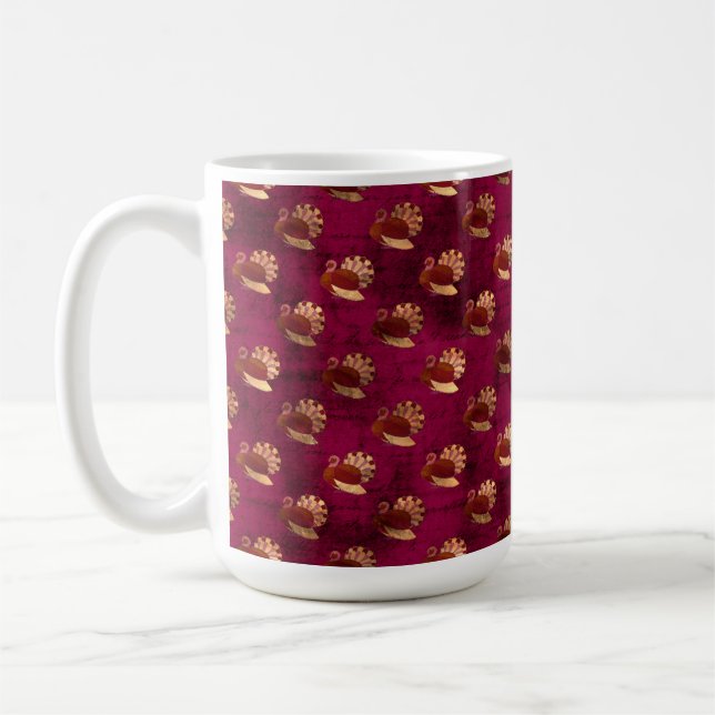 TAZA DE CAFÉ BURGUNDY CON GOLD GRACIAS A TURKEYS (Izquierda)