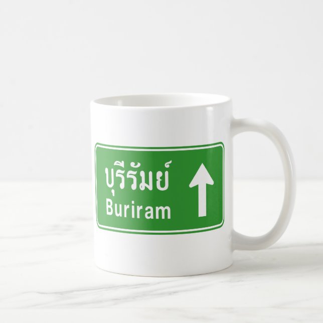 Taza De Café Buriram adelante ⚠ Rótulo de tráfico por carretera (Derecha)
