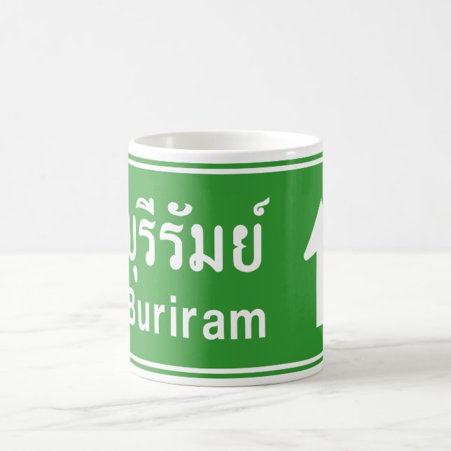 Taza De Café Buriram adelante ⚠ Rótulo de tráfico por carretera (Centro)