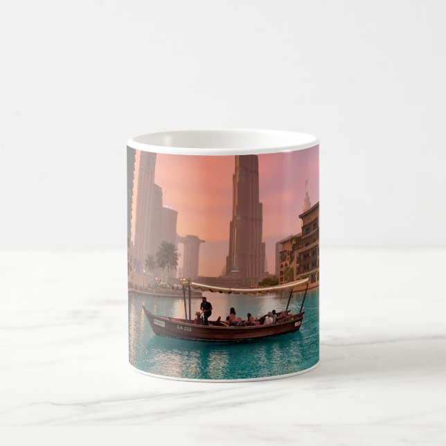 Taza De Café Burj Khalifa Bote Lake Cityscape (Centro)