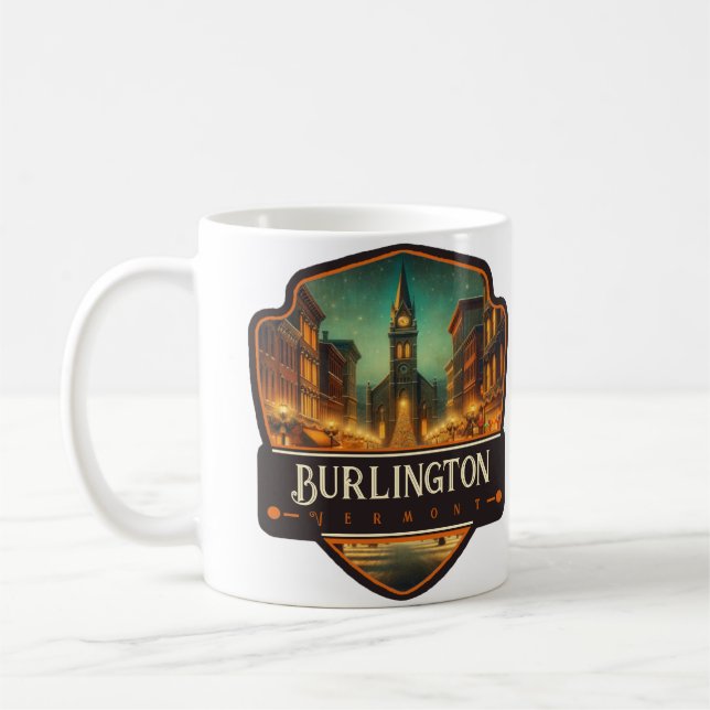 Taza De Café Burlington, Vermont | Vintage (Izquierda)
