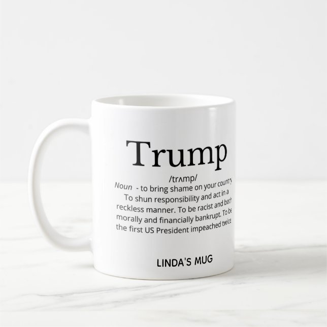 Taza De Café burlona definición de triunfo político (Izquierda)